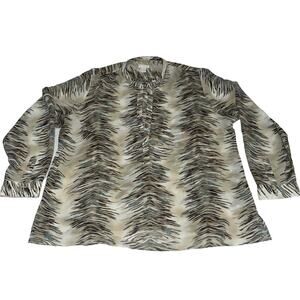 Chico’s Size 3 Semi Sheer Long Sleeve Blouse Tunic